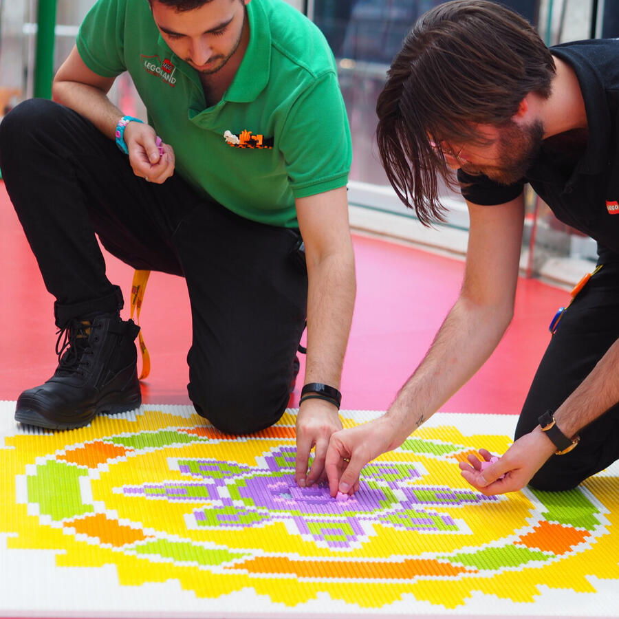 LEGO Diwali rangoli construction