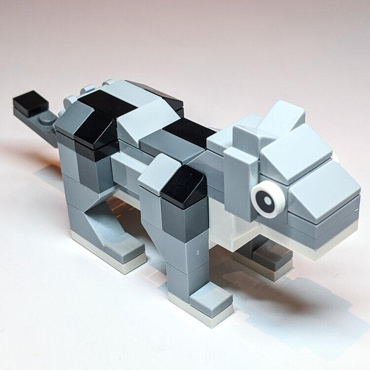 LEGO snow leopard model instructions
