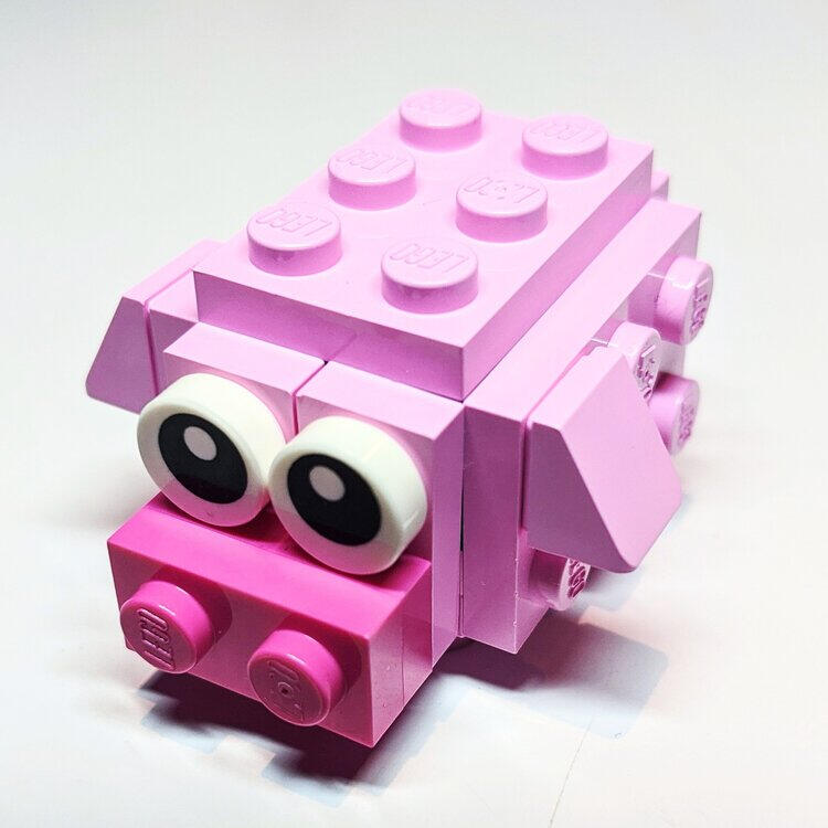 LEGO pig model instructions