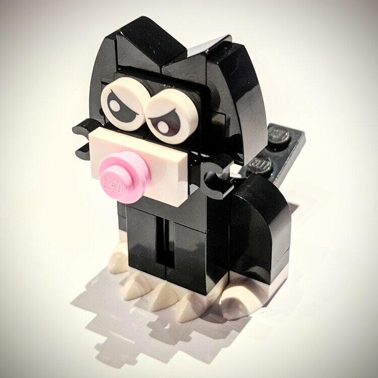 LEGO black cat model instructions